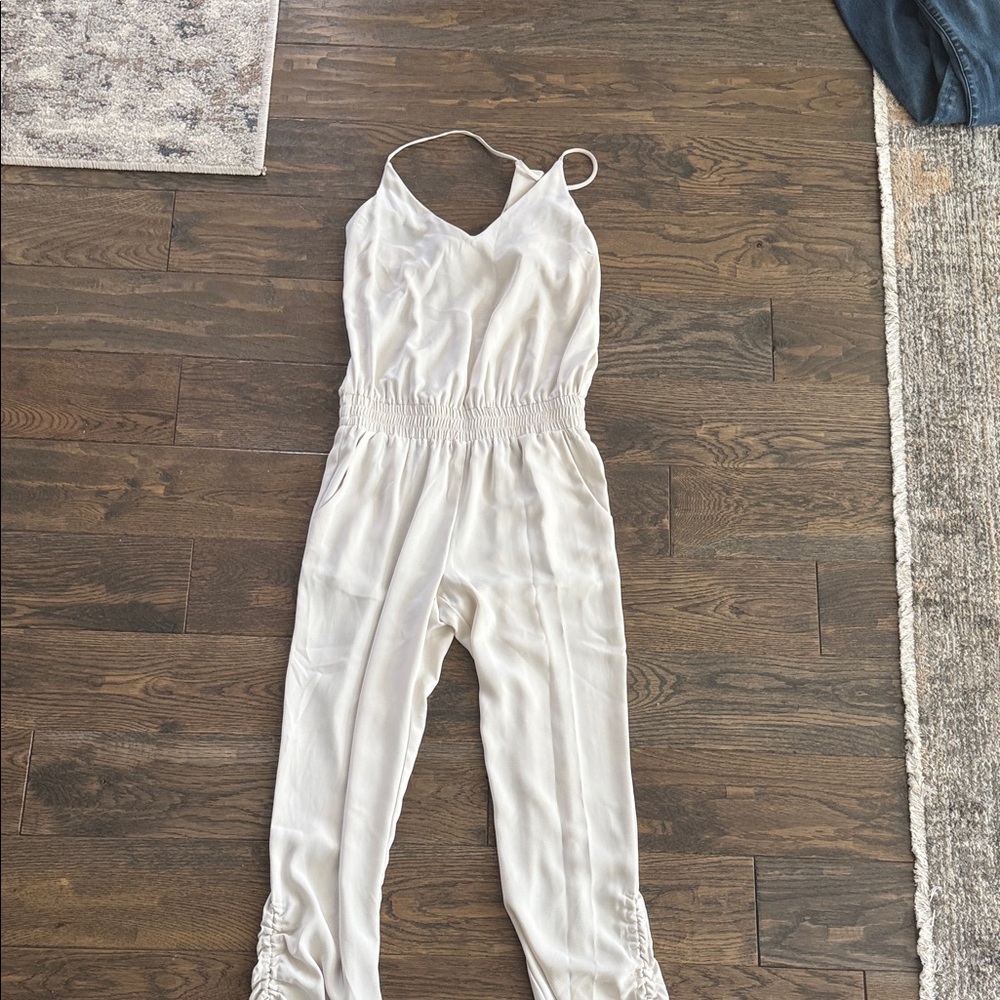 Amanda Uprichard Cream Jumpsuit